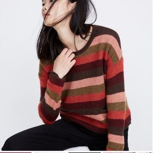 NWT Madewell Striped Pocket Pullover Sweater XL